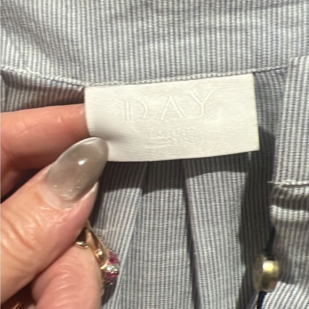 Day Birger et Mikkelsen grey pin striped cotton oversized dress size EU 34 - Picture 3 of 6
